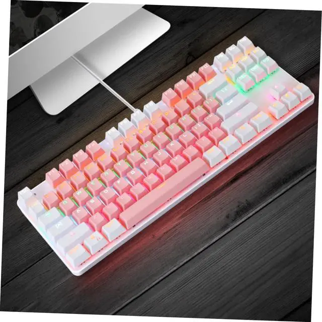 Alt view image 3 of 7 - LABRIMP RGB Backlit Mechanical Gaming Keyboard Keys Wired Electronic Keyboard with Dual Molding Keycap