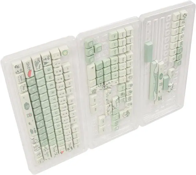 Alt view image 4 of 7 - Cartoon PBT Keyboard Keycaps, 148 Keys Dye Sublimation, Ergonomic, Rich Colors, Mechanical Keyboard Keycaps for PC Gaming and DIY Enthusiasts (Frog)