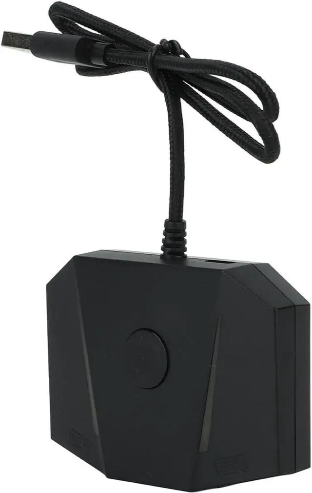 Alt view image 4 of 7 - Keyboard Converter, Plug and Play Game Controller Adapter with Sound Jack, Compatible with, Switch, and Games, Customizable Lighting and App Control