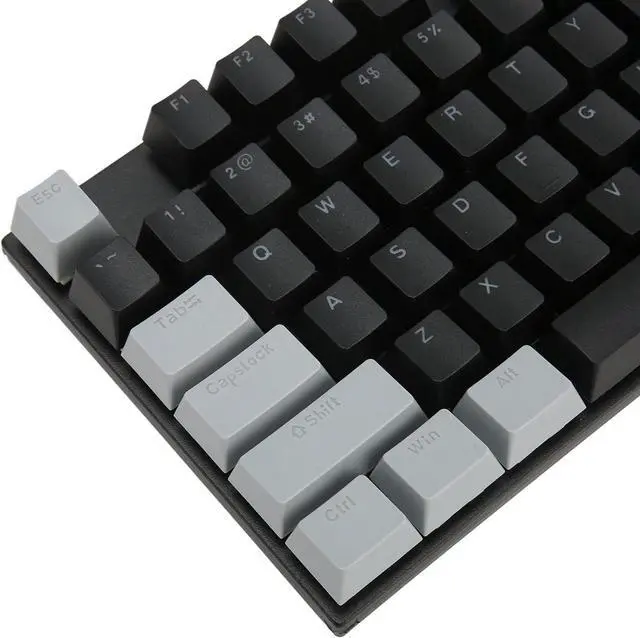 Alt view image 7 of 7 - 87 Keys RGB Backlit Mechanical Keyboard, Blue Switch Wired Ergonomic Design for Laptop/PC, Portable Gaming & Typing Keyboard(Wired Black Gray)