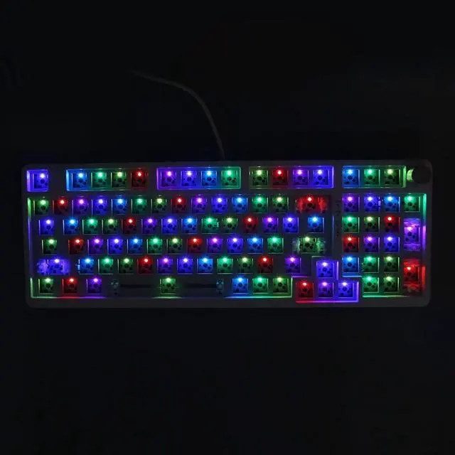 Alt view image 2 of 7 - Mechanical Keyboard Kit with RGB Backlit, Hot Swappable Keys, 98% Layout, 3 Connection Modes (BT, 2.4G, Wired) for DIY Gaming and Office Use