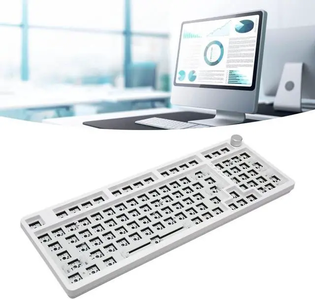 Alt view image 4 of 7 - Mechanical Keyboard Kit with RGB Backlit, Hot Swappable Keys, 98% Layout, 3 Connection Modes (BT, 2.4G, Wired) for DIY Gaming and Office Use