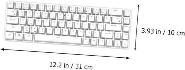 Alt view image 2 of 7 - MERRYHAPY 1pc Mechanical Keyboard Portable Key Keyboard for Office and Gaming Compact Design Backlight Modes