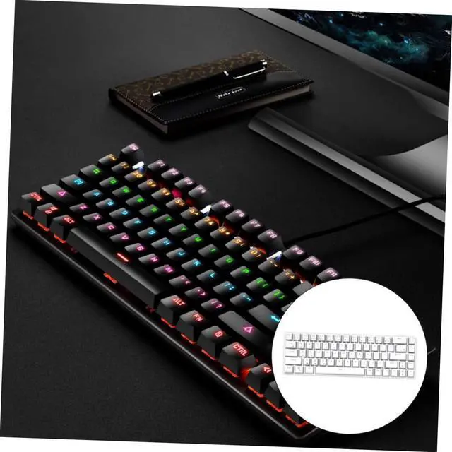 Alt view image 3 of 7 - MERRYHAPY 1pc Mechanical Keyboard Portable Key Keyboard for Office and Gaming Compact Design Backlight Modes