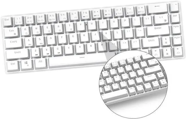 Alt view image 6 of 7 - LIFKICH Multi-Device Compatible 68-Key Rk855 Keyboard Mechanical - /Office Game Keyboard