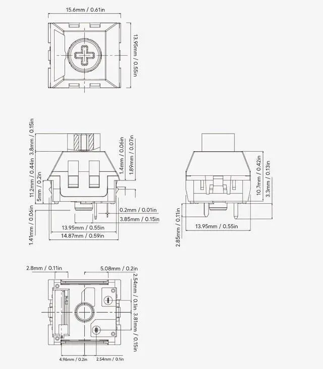 Alt view image 4 of 7 - 30pcs DIY Mechanical Keyboard Switches, Plastic Backlight Switches for Customizing Silent Keyboards, High Stability, 80 Million Keystrokes (Paragraph Switch)