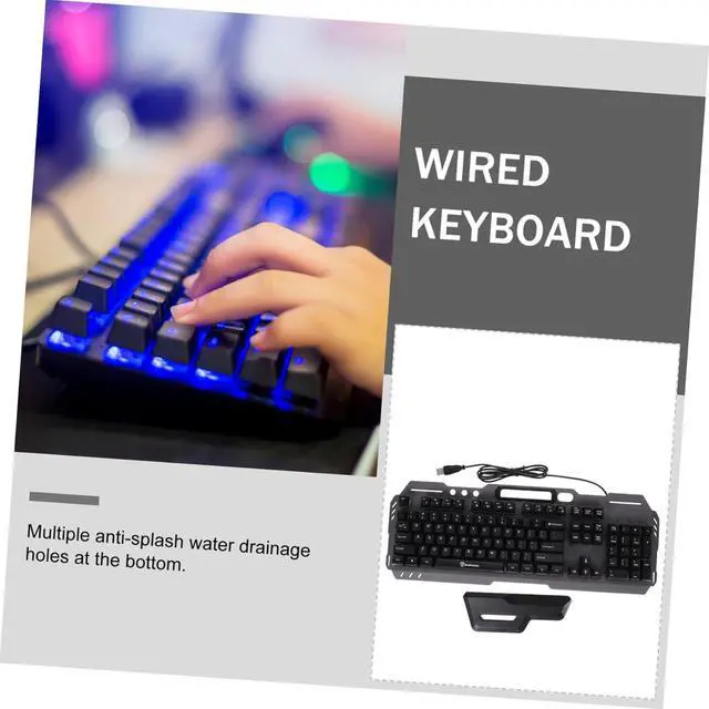 Alt view image 5 of 7 - Happyyami Style Keyboard Ergonomic Led Backlit Key Gaming Keyboard Wide Palm Rest