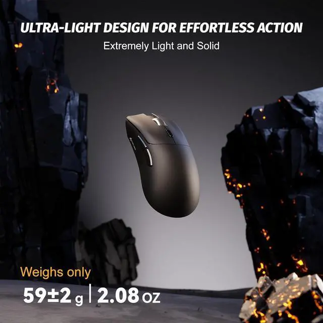 Alt view image 7 of 7 - Attack Shark X68 HE Gaming Keyboard & R1 Mouse Combo,8KHz Magnetic Switch Keyboard, 16.8M RGB, Custom Actuation, 55g Ultra-Light Mouse with 18,000 DPI & Tri-Mode Connectivity for Esport Gamer-Black