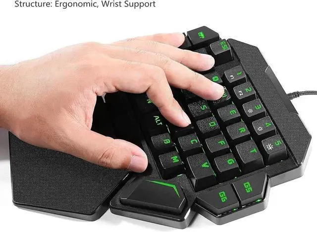 Alt view image 2 of 7 - Gaming Keyboard and Mouse Combo, Imitation Mechanical USB Gaming Keyboard with Backlight, 35 Keys with Macro Recording, Ergonomic Design for PC Gamer (Model)