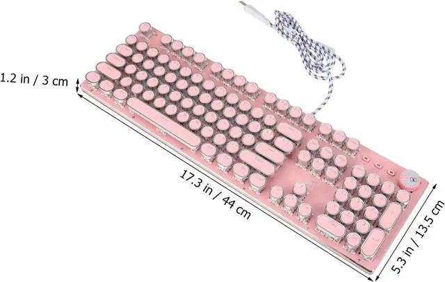 Alt view image 4 of 7 - Hoement Retro Punk Mechanical Keyboard Cherry Gaming Keyboard Anti- Comfortable Design for Laptop Desktop