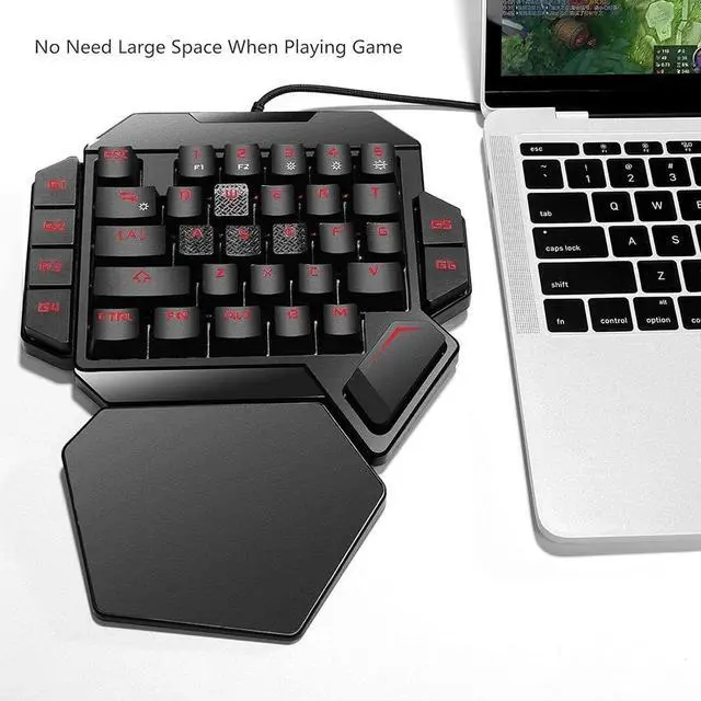 Alt view image 6 of 7 - Gaming Keyboard and Mouse Combo, Imitation Mechanical USB Gaming Keyboard with Backlight, 35 Keys with Macro Recording, Ergonomic Design for PC Gamer (Model)
