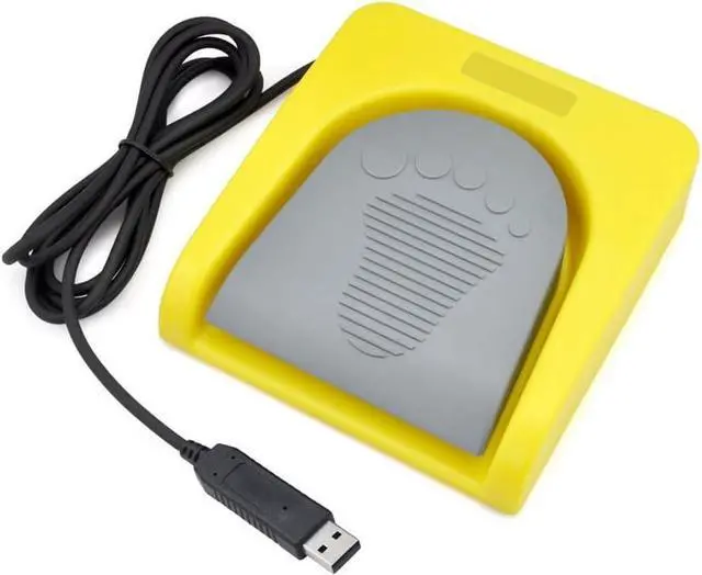 Main image of USB Single Foot Switch Game Control, One Key Customized Computer Keyboard Action Pedal, Push to Talk Foot Pedal Pc, USB Foot Pedal for Gamers and Gaming Enthusiasts (Grey)