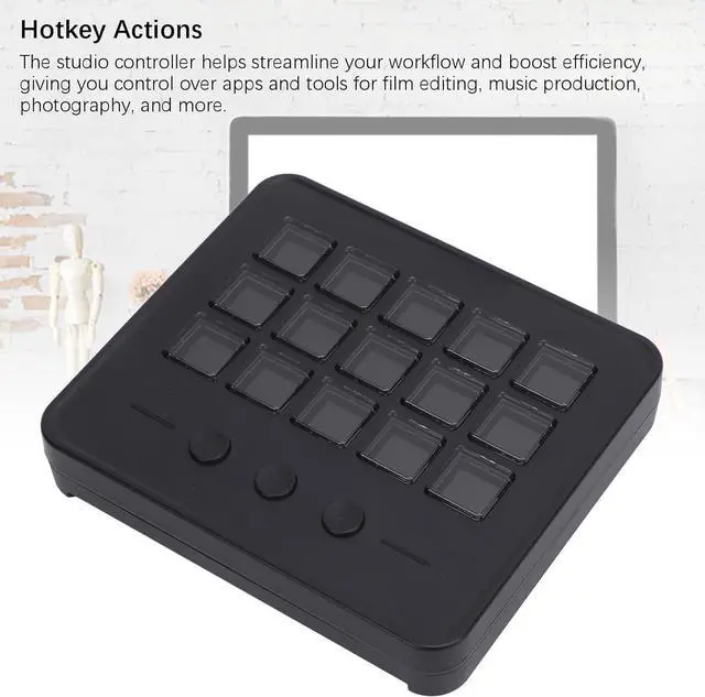 Alt view image 4 of 7 - Studio Controller with 15 Customizable LCD Keys, Game Streaming Keyboard for Triggering Actions in Apps and Software Such As OBS Twitch YouTube, for Mac and PC