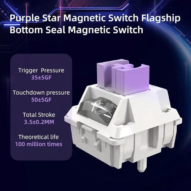 Alt view image 2 of 7 - IROK MU68 Ultra Rapid Trigger Magnetic Switch Keyboard, Zero Dead Zone, Hot Swapped RGB Programmable, RT 0.01mm 8K, Low Latency Wired Gaming Keyboard for Win/Mac Gamer-White