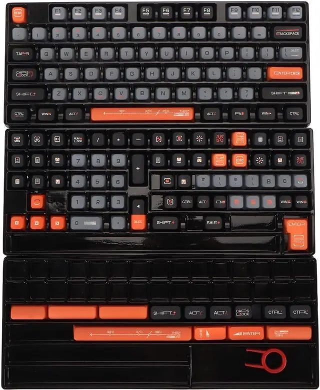 Main image of 154 Key PBT Keycap Set, XDA Height, Five Sided Thermal Sublimation, Mechanical Keyboard Compatible, for 61/87/98/104/108 Keys, with Keycap Puller