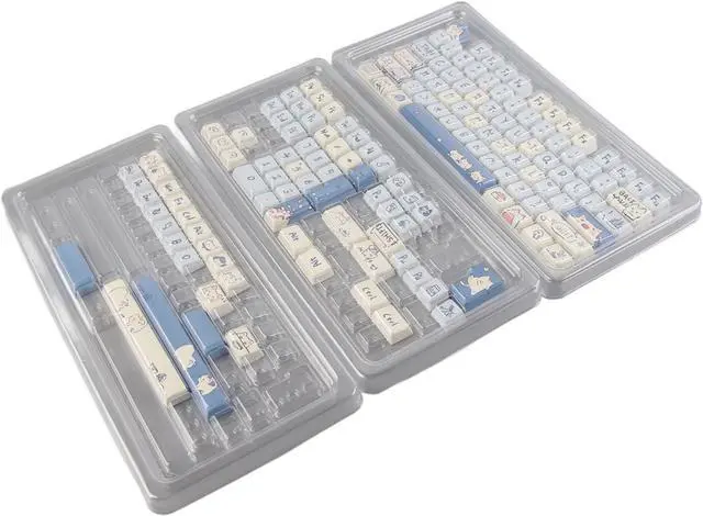 Alt view image 5 of 7 - Mechanical Keyboard Keycaps, 148 Pieces Rich Colors Water Oil Ergonomic Gaming Custom Keycaps Dye Sublimation for DIY (Denashrbp9i0xn5m-12)