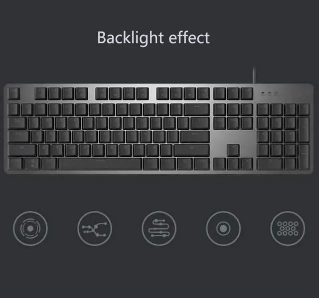 Alt view image 3 of 7 - Gaming Keyboard, Backlit Keys, Spill-Resistant, Customizable Keys, Dedicated Multi-Media Keys for PC/Mac Game Mechanical Gaming Keyboard