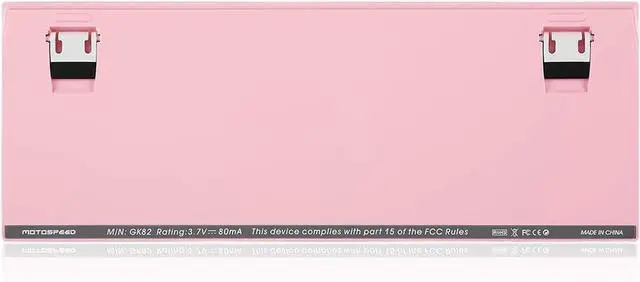Alt view image 7 of 7 - Nutriess 87 Keys Mechanical Keyboard Motospeed 87s Blue Switch Backlit Gaming wir eless Wired Rechargeable Battery Pink for Desktop Laptop