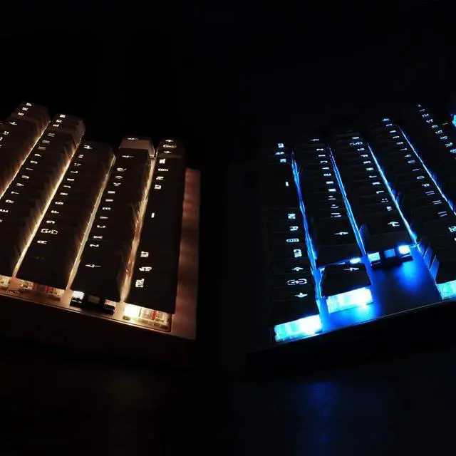 Alt view image 3 of 7 - Nutriess 87 Keys Mechanical Keyboard Motospeed 87s Blue Switch Backlit Gaming wir eless Wired Rechargeable Battery Pink for Desktop Laptop