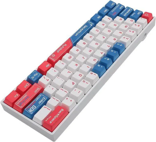 Alt view image 4 of 7 - 60% Mechanical Keyboard, Blue Switch Hot Swappable Type C Wired/BT / 2.4G 3 Mode 61 Keys Cordless Keyboard with RGB Backlit, 3000mAh Rechargeable Mini Gaming Keyboard