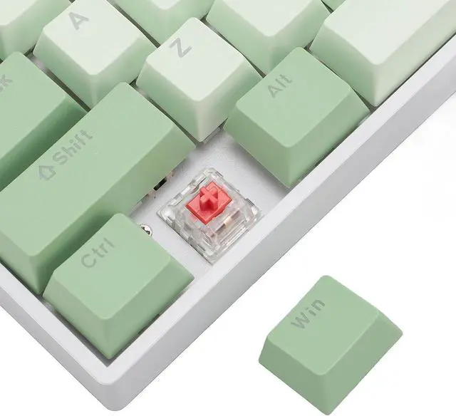 Alt view image 6 of 7 - Mechanical Gaming Keyboard, 68 Keys BT Keyboard with Red Switch, RGB Backlit Ergonomic PC Keyboard for Laptop Computer