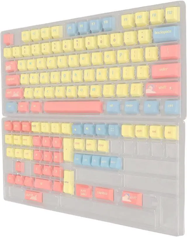 Alt view image 5 of 7 - 124 Key PBT Mechanical Keyboard Keycaps, Dye Sublimation Vivid Colors, Widely Compatible for 61/87/100/104/108 Keyboards, Premium Material for Long Life, Stable Structure