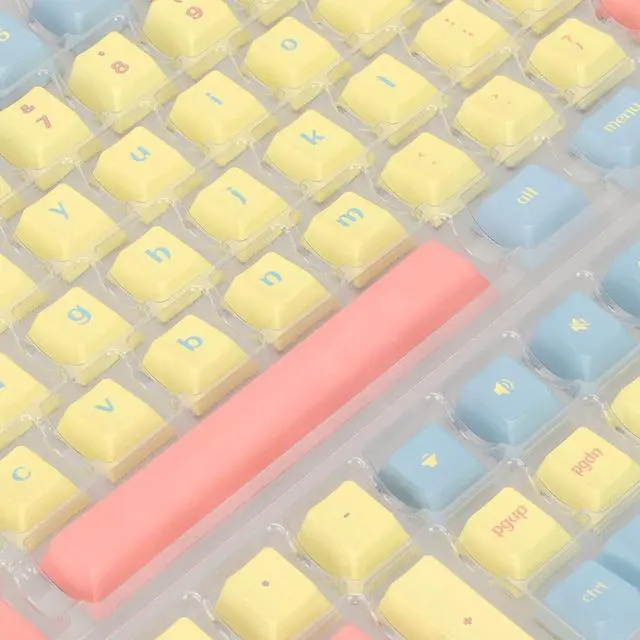 Alt view image 4 of 7 - 124 Key PBT Mechanical Keyboard Keycaps, Dye Sublimation Vivid Colors, Widely Compatible for 61/87/100/104/108 Keyboards, Premium Material for Long Life, Stable Structure