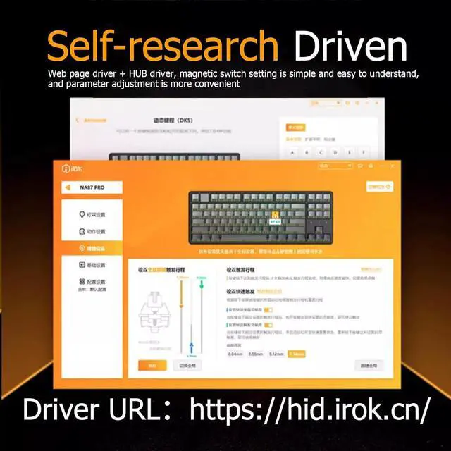 Alt view image 4 of 7 - Hyekit Irock NA87 PRO Rapid Trigger Magnetic Switch Gaming Keyboard, TKL Wired Mechanical Keyboard w/Hyper-Fast Actuation, Actuation Point Adjustable, 8K Hz Polling Rate, RGB HotSwap, Black