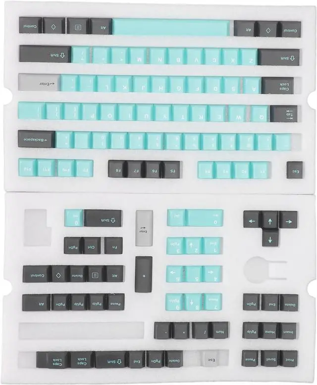 Alt view image 2 of 7 - Universal 126 Key PBT Mechanical Keyboard Keycap Set, Cherry Height, English Layout, Sturdy and Abrasion Resistant, Professional DIY Design for Keyboard Enthusiasts