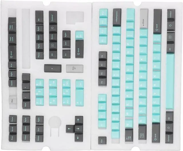 Alt view image 4 of 7 - Universal 126 Key PBT Mechanical Keyboard Keycap Set, Cherry Height, English Layout, Sturdy and Abrasion Resistant, Professional DIY Design for Keyboard Enthusiasts