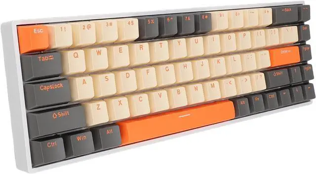 Main image of 60 Percent Mechanical Gaming Keyboard, RGB Backlit Compact 68 Keys Mechanical Keyboard, Wired Keyboard with Red Switch, Ergonomic Mini Office Keyboard for Laptops and PC Gamers