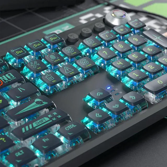 Main image of Custom Pudding Keycaps Set 104 Keycaps,PBT Double Shot Backlight OEM Profile Keycap for ANSI (US) Standard Layout Mechanical Gaming Keyboards,Full Size,TKL,60% (Pudding NO.1)