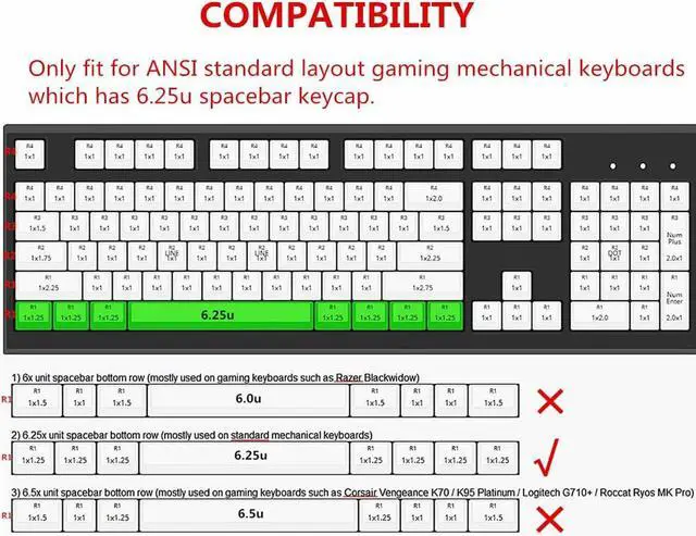 Alt view image 2 of 7 - Custom Pudding Keycaps Set 104 Keycaps,PBT Double Shot Backlight OEM Profile Keycap for ANSI (US) Standard Layout Mechanical Gaming Keyboards,Full Size,TKL,60% (Pudding NO.1)