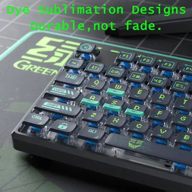 Alt view image 3 of 7 - Custom Pudding Keycaps Set 104 Keycaps,PBT Double Shot Backlight OEM Profile Keycap for ANSI (US) Standard Layout Mechanical Gaming Keyboards,Full Size,TKL,60% (Pudding NO.1)