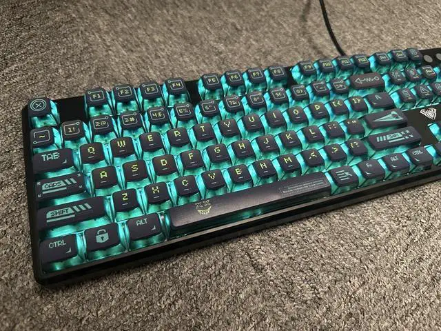 Alt view image 7 of 7 - Custom Pudding Keycaps Set 104 Keycaps,PBT Double Shot Backlight OEM Profile Keycap for ANSI (US) Standard Layout Mechanical Gaming Keyboards,Full Size,TKL,60% (Pudding NO.1)