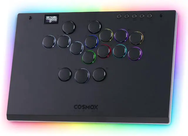 Main image of Haute42 Leverless Controller for Arcade Gaming: M Ultra Large & Slim Aluminum Alloy Template - 16 Key Crystal Low-profile Switches - Custom RGB & Ambient Backlight Leverless Controller for