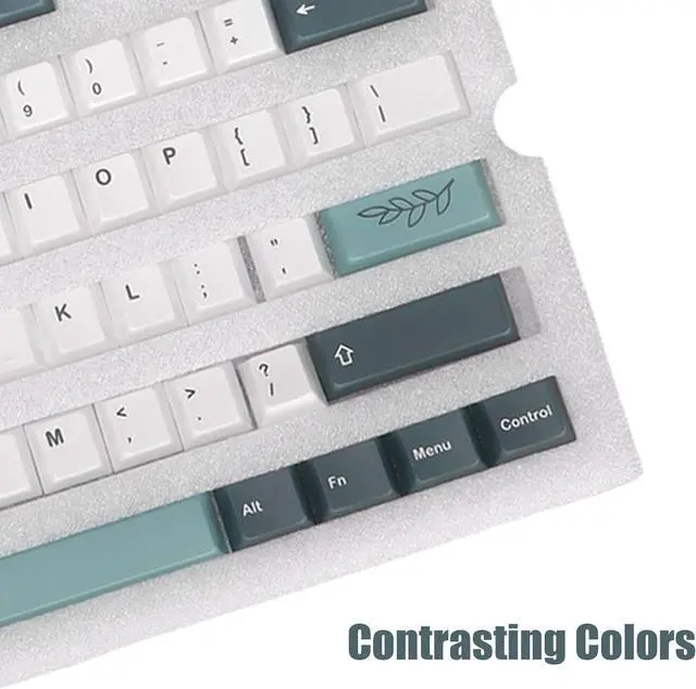 Alt view image 5 of 7 - 128 Key PBT Keycap Set, Mechanical Keyboard Accessory, DIY Replacement with Contrast Colors, Cherry Height, Universal Compatibility, Ergonomic Design (Botanical Garden)