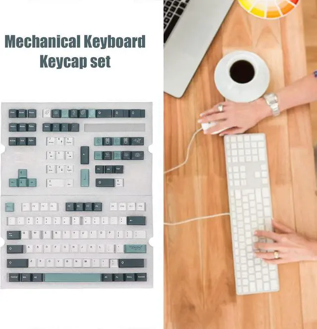 Alt view image 7 of 7 - 128 Key PBT Keycap Set, Mechanical Keyboard Accessory, DIY Replacement with Contrast Colors, Cherry Height, Universal Compatibility, Ergonomic Design (Botanical Garden)