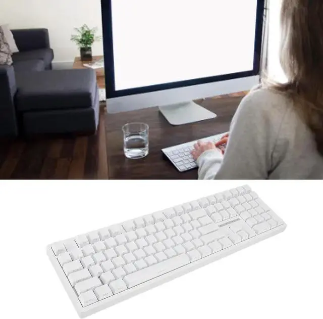 Alt view image 2 of 7 - Mechanical Gaming Keyboard, 108 Keys Cordless Mechanical Keyboard Linear Action Switch RGB Cordless 2.4G bt 3.0 5.0 Type C Wired for Harmony OS