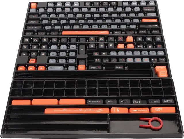 Alt view image 4 of 7 - 154 Key PBT Keycap Set, XDA Height, Five Sided Thermal Sublimation, Mechanical Keyboard Compatible, for 61/87/98/104/108 Keys, with Keycap Puller