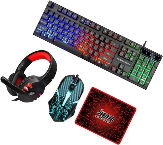 Main image of Homoyoyo USB Mouse and Keyboard RGB Backlit Keyboard Headphone and Mouse Ergonomic Design Easy Installation