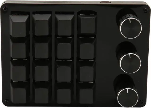 Alt view image 2 of 7 - 16 Keys, 3 Knobs, Blue Switch Mechanical Hot Swappable Mini Keypad for Gaming Office Media with Programmable Function, USB Wired Connection, Separate Design