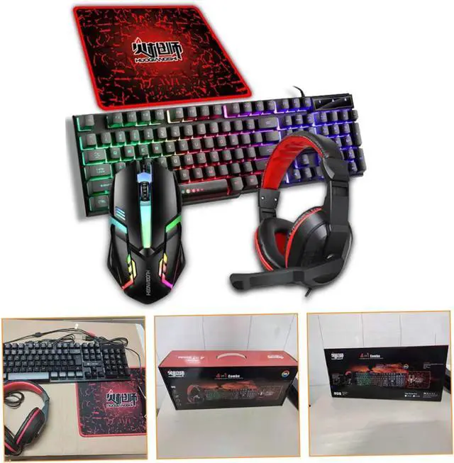 Alt view image 5 of 7 - DOITOOL Gaming Keyboard Mouse Set Led Backlit Large Mouse Pad Headset Ergonomic Design