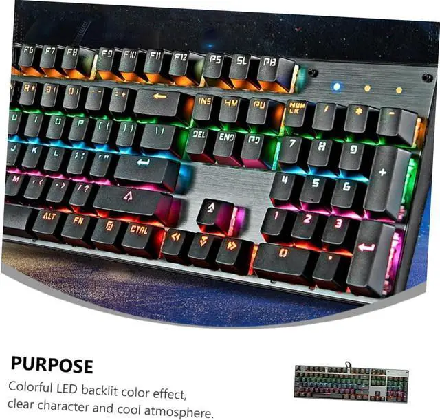 Alt view image 2 of 7 - HOMOCONO Led Mechanical Gaming Keyboard Keys Non-Conflict Design RGB Backlit Ergonomic Build for Hours of