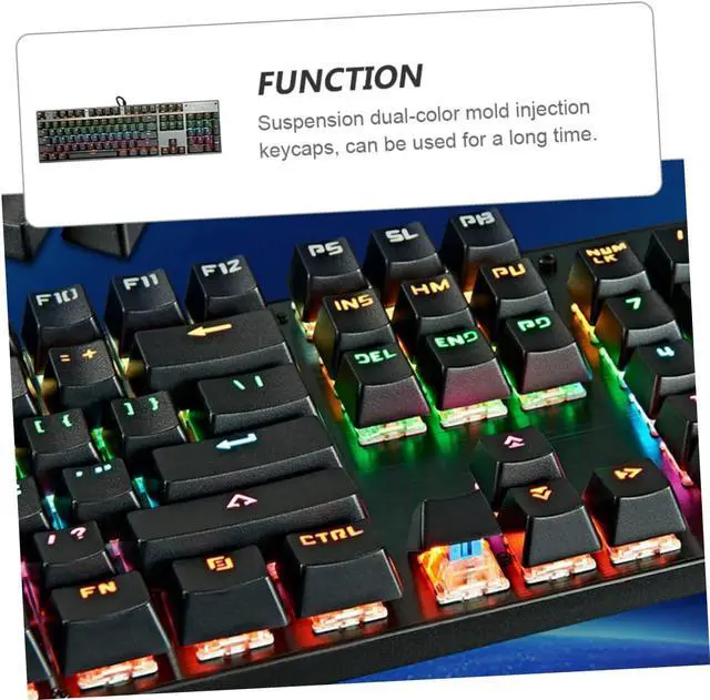 Alt view image 3 of 7 - HOMOCONO Led Mechanical Gaming Keyboard Keys Non-Conflict Design RGB Backlit Ergonomic Build for Hours of