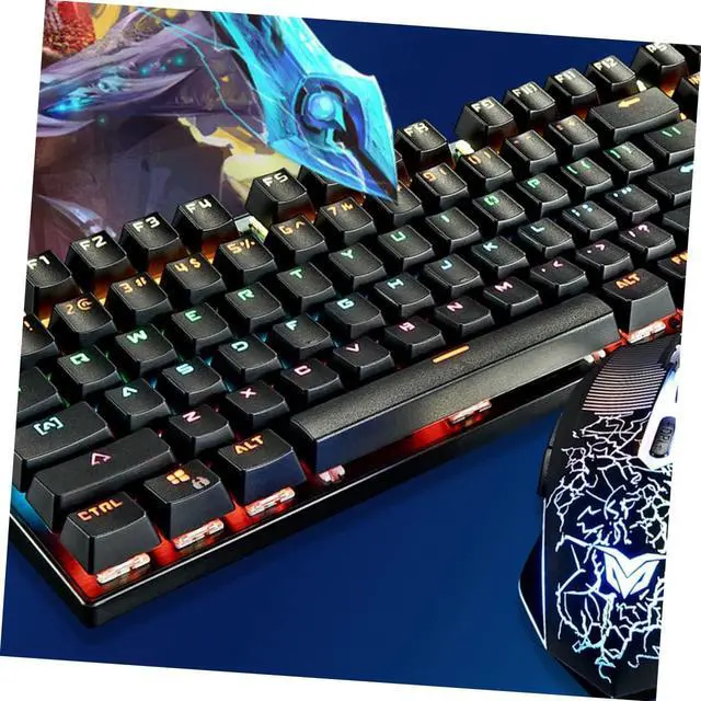 Alt view image 4 of 7 - HOMOCONO Led Mechanical Gaming Keyboard Keys Non-Conflict Design RGB Backlit Ergonomic Build for Hours of