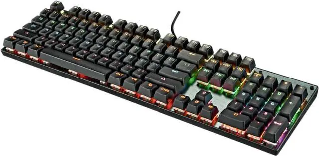 Main image of Hoement RGB Backlit Mechanical Gaming Keyboard High Rebound Ergonomic Design for Computer USB Wired Black