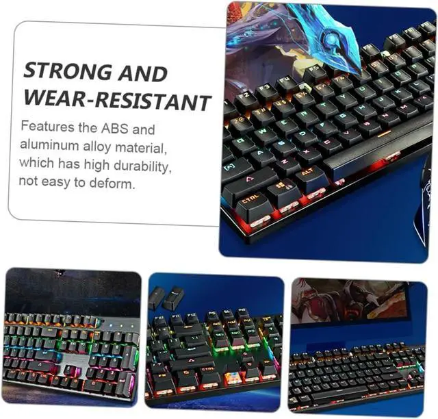 Alt view image 2 of 7 - KONTONTY Gaming Mechanical Keyboard RGB Backlit Hot Swap Design Office Computer Keyboard Ergonomic Layout