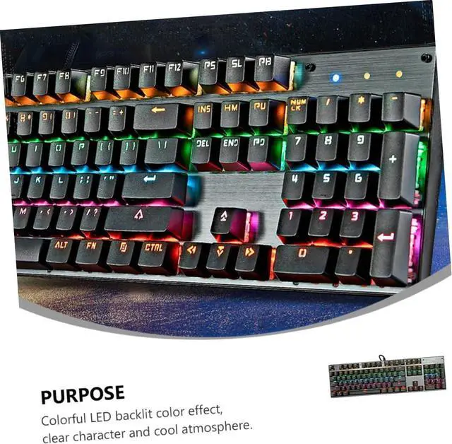 Alt view image 3 of 7 - KONTONTY Gaming Mechanical Keyboard RGB Backlit Hot Swap Design Office Computer Keyboard Ergonomic Layout