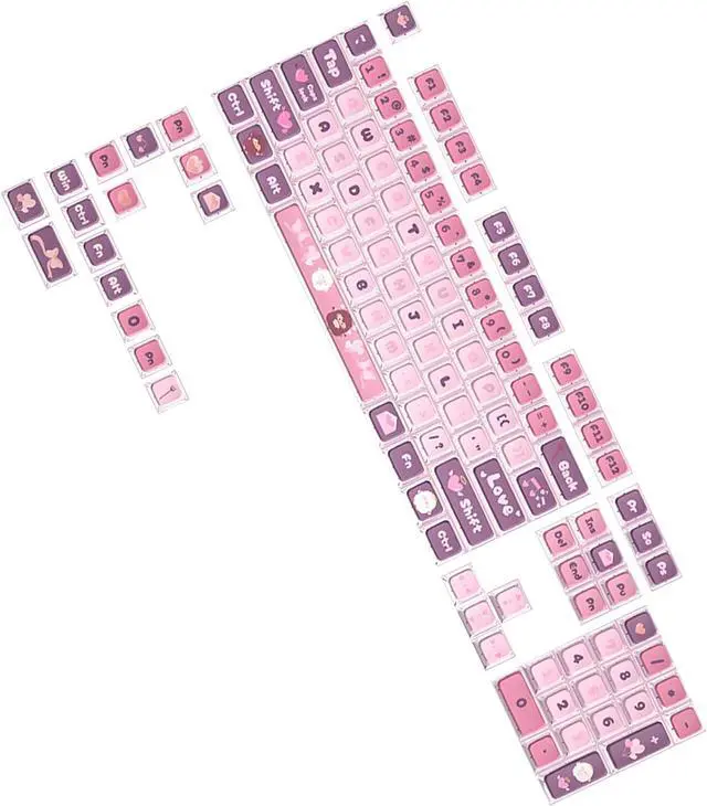 Alt view image 4 of 7 - Unique Cartoon Pattern Key Cap for Mechanical Keyboard Dirt and Dust Resistant Ergonomic Key Cap Easy to Use